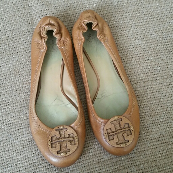 Tory Burch Shoes - Tory Burch  brown leather Reva  flats